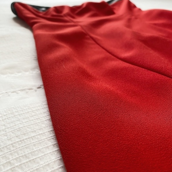 ALEX HANSON BRIDAL VINTAGE 90'S RED BLACK SWEETHEART STRAPLESS EVENING DRESS - Picture 5 of 8